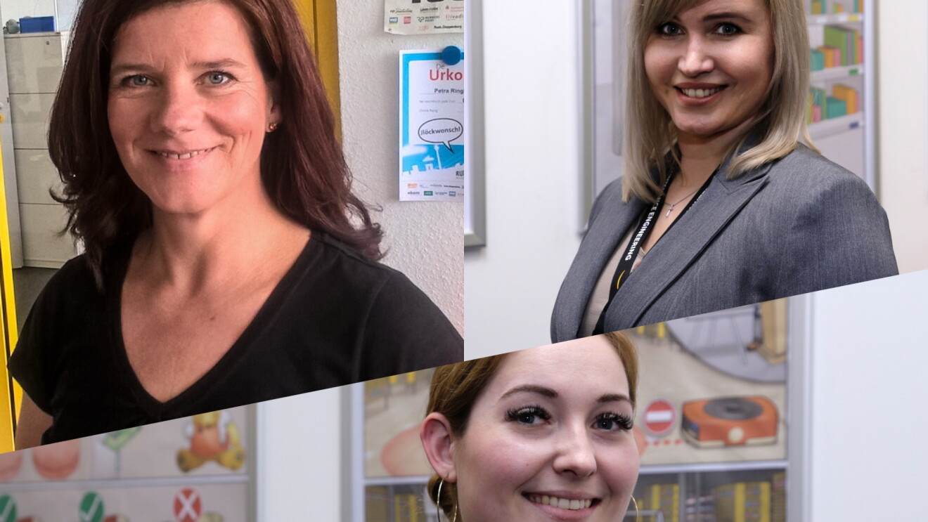 Collage mit 3 jungen Frauen