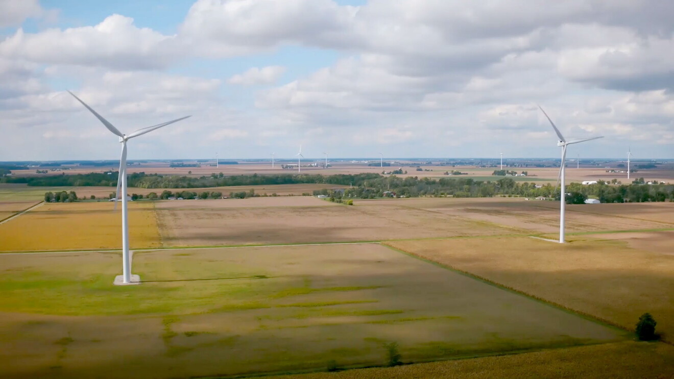A solar wind farm.