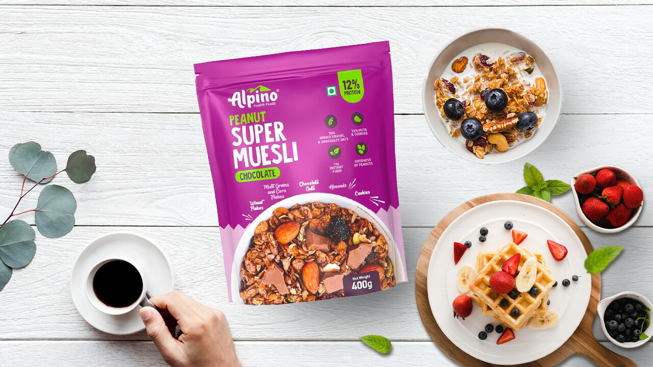Alpino Super Chocolate Muesli Nuts & Cookies