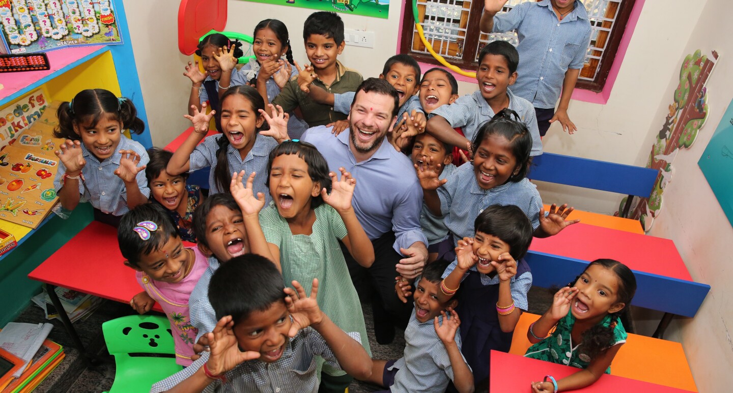 SVP International Consumer Russell Grandinetti at the Hyderabad Community Centre