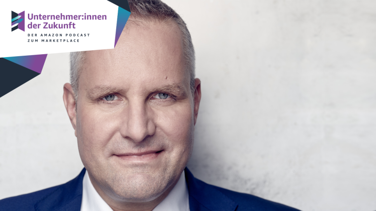Carsten Fröhlisch als Unternehmer:innen der Zukunft beim Amazon Podcast zum Marketplace zum E-Commerce-Recht.