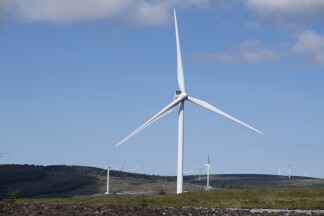 Wind turbines in a wind farm