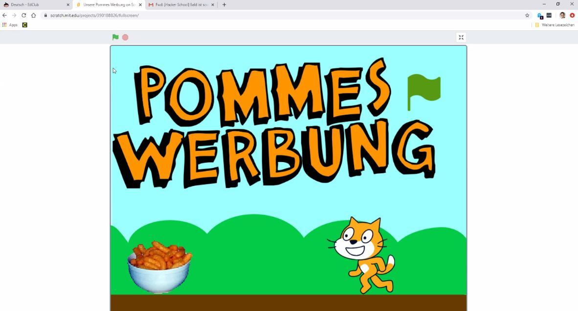 Hacker School Spiel: Screenshot der Spielegrafik