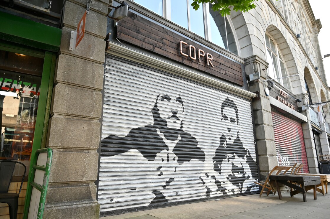 A craft bar near Swansea castle