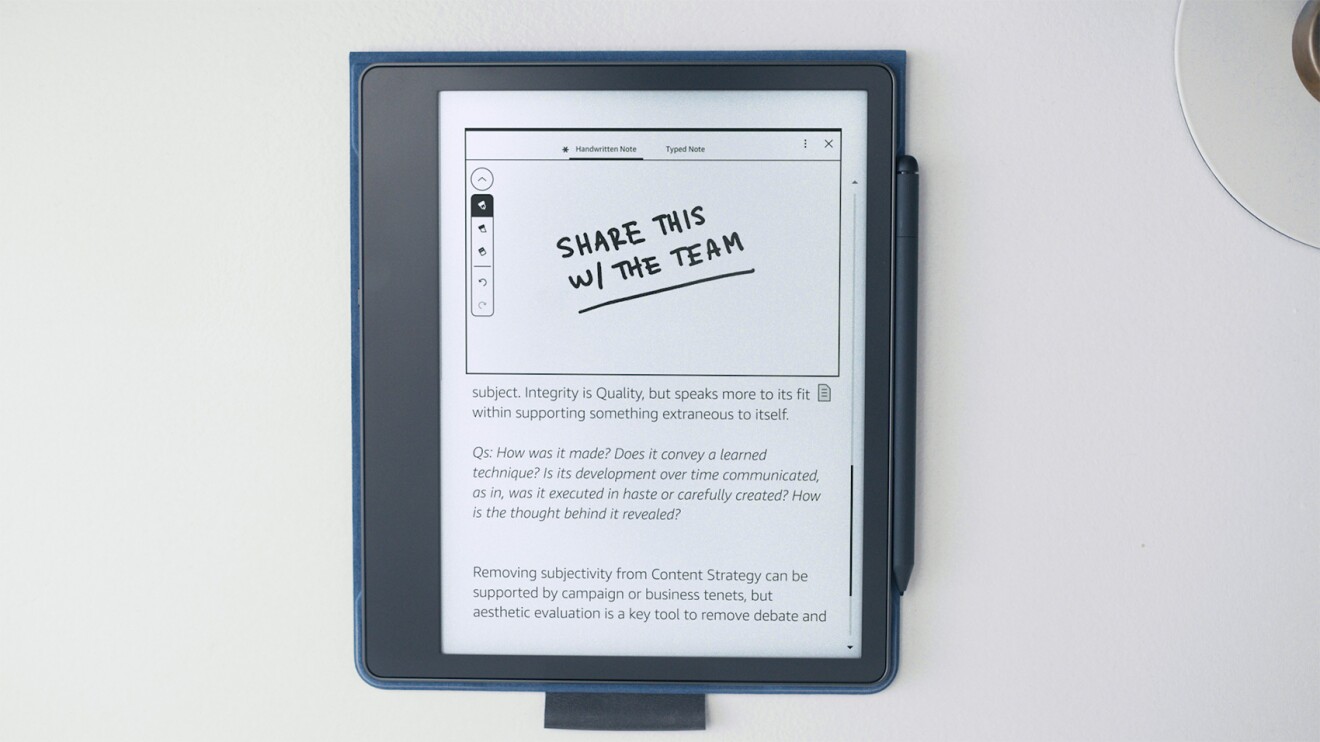 Kindle sticky note feature