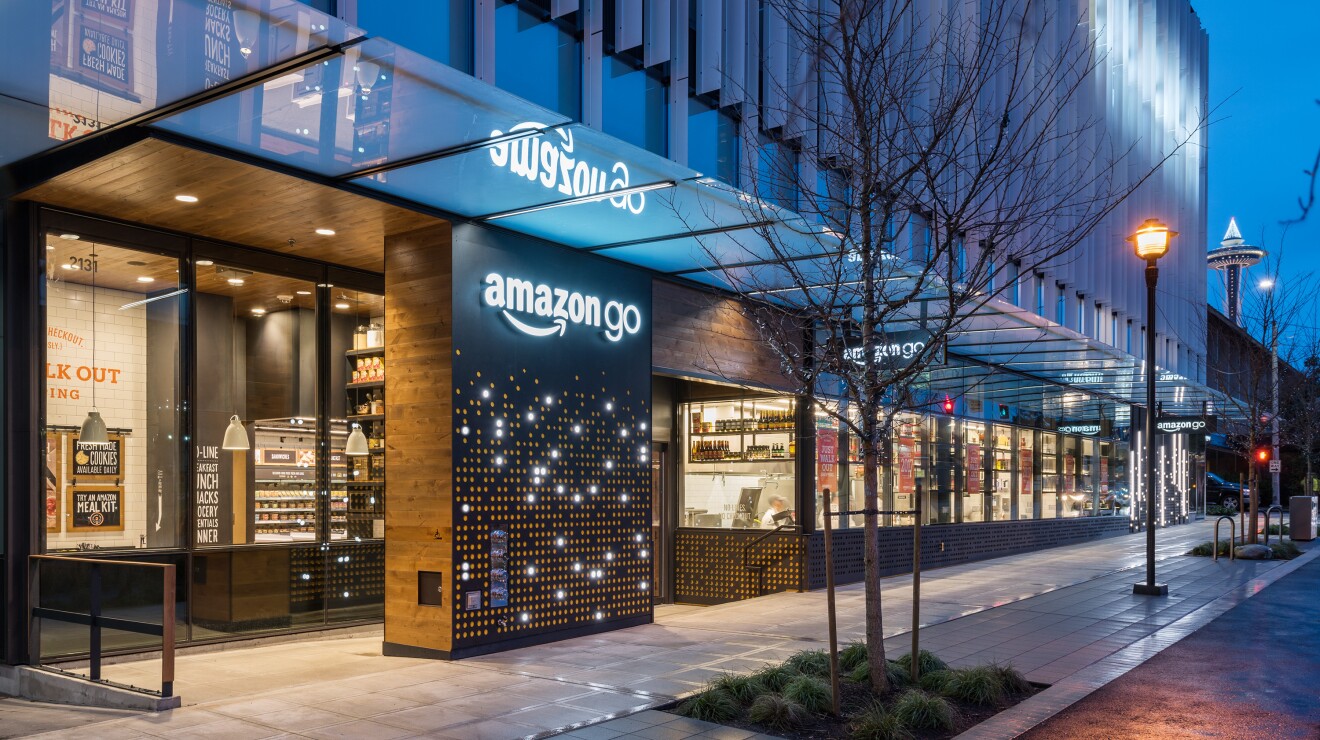 Amazon Go store exterior and details