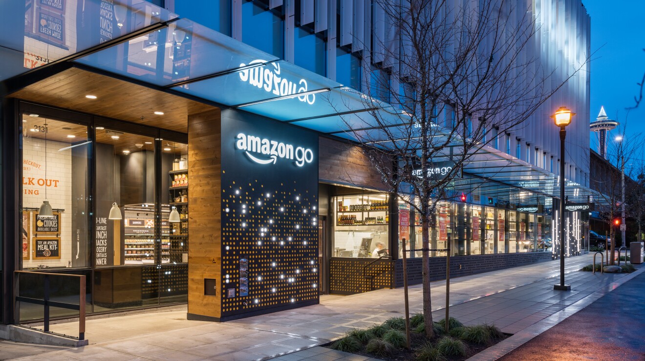 Amazon Go store exterior and details 