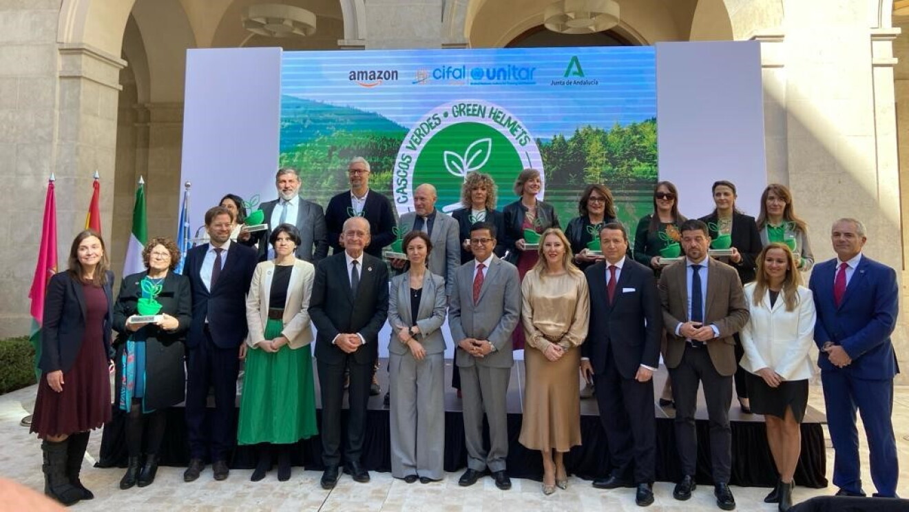 Evento Cascos Verdes autoridades y premiados