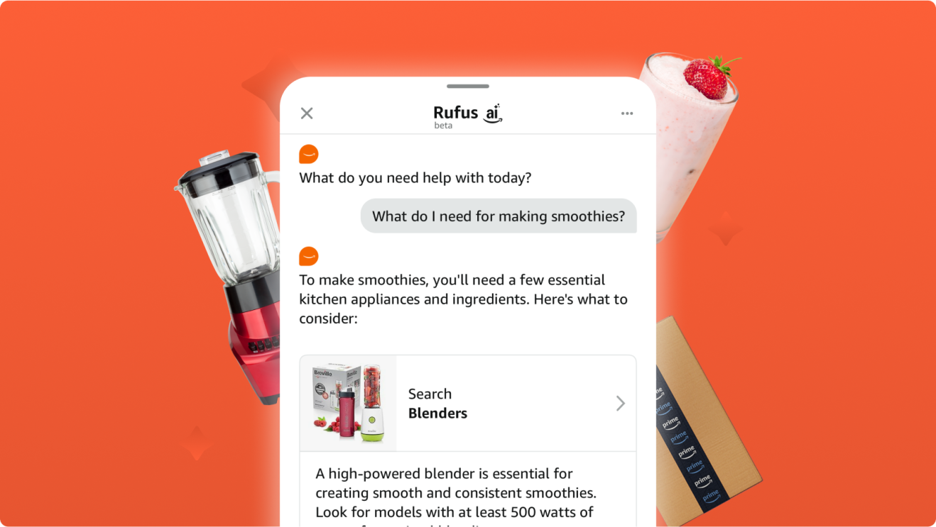 AI assistant interface discussing smoothie-making essentials