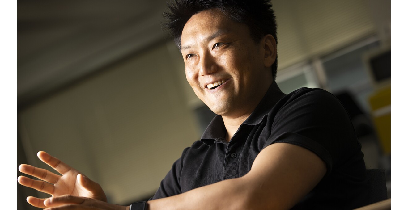 熱く嬉しそうに話す大畑さんの写真