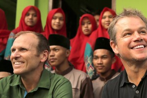 A photo of Gary White and Matt Damon, co-founders of water.org and WaterEquity.