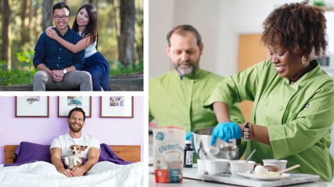 A collage of three photos of Amazon selling partners.