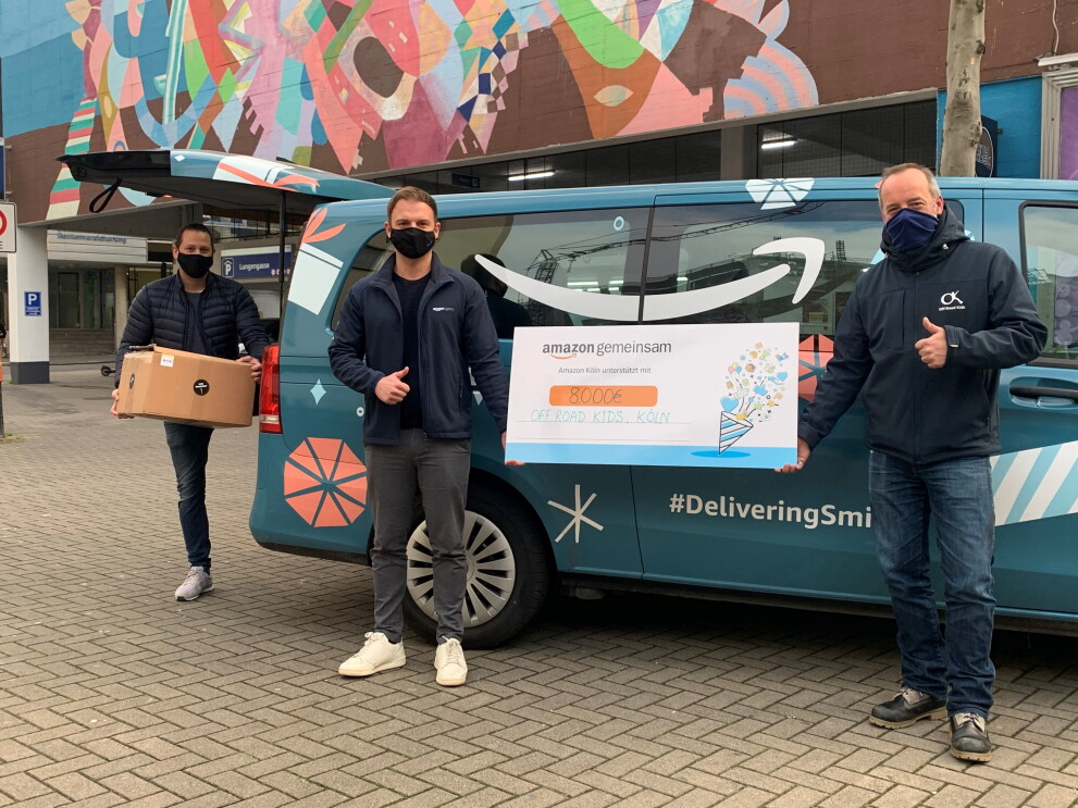Amazon Spendenvan in Köln