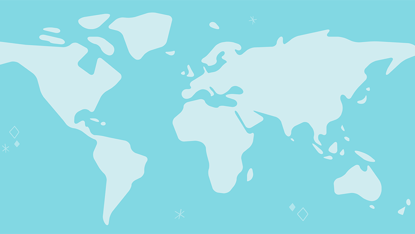 An illustration of an international map.