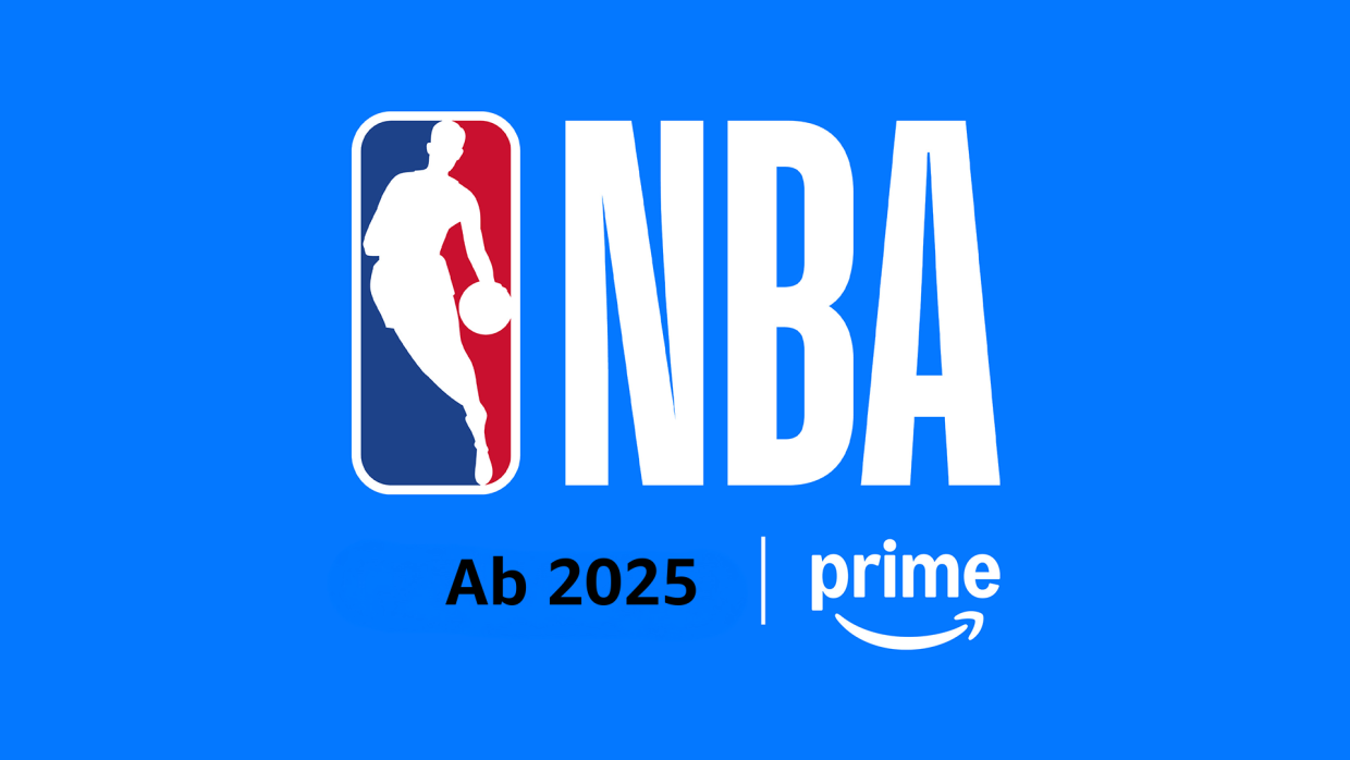 Ein Poster um die NBA bei Prime Video Deutschland ankukündigen. 