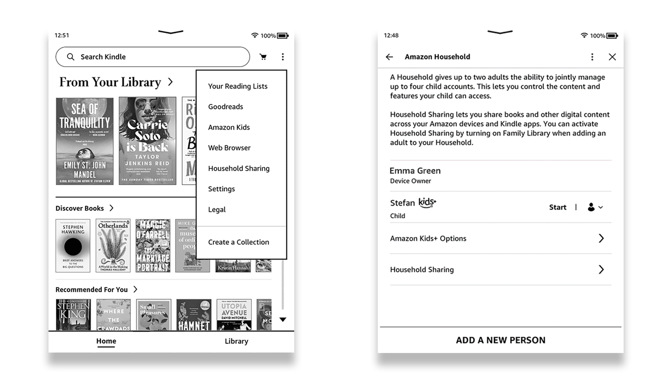Can you share Kindle books?