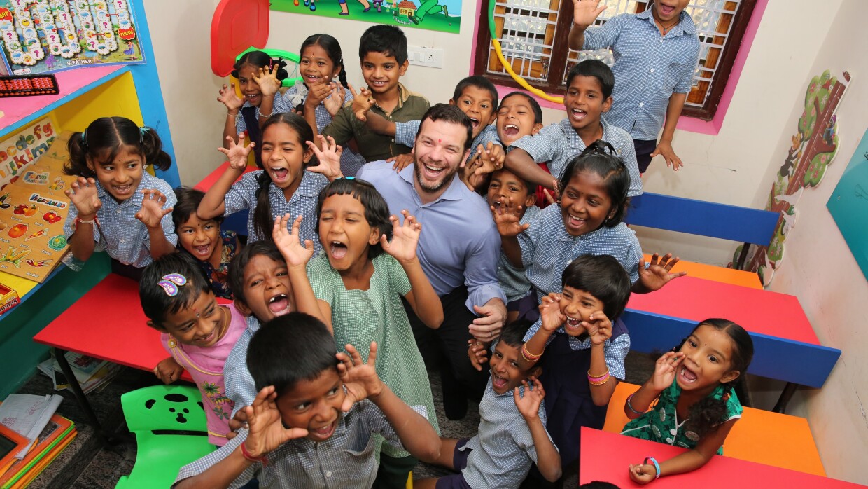 SVP International Consumer Russell Grandinetti at the Hyderabad Community Centre