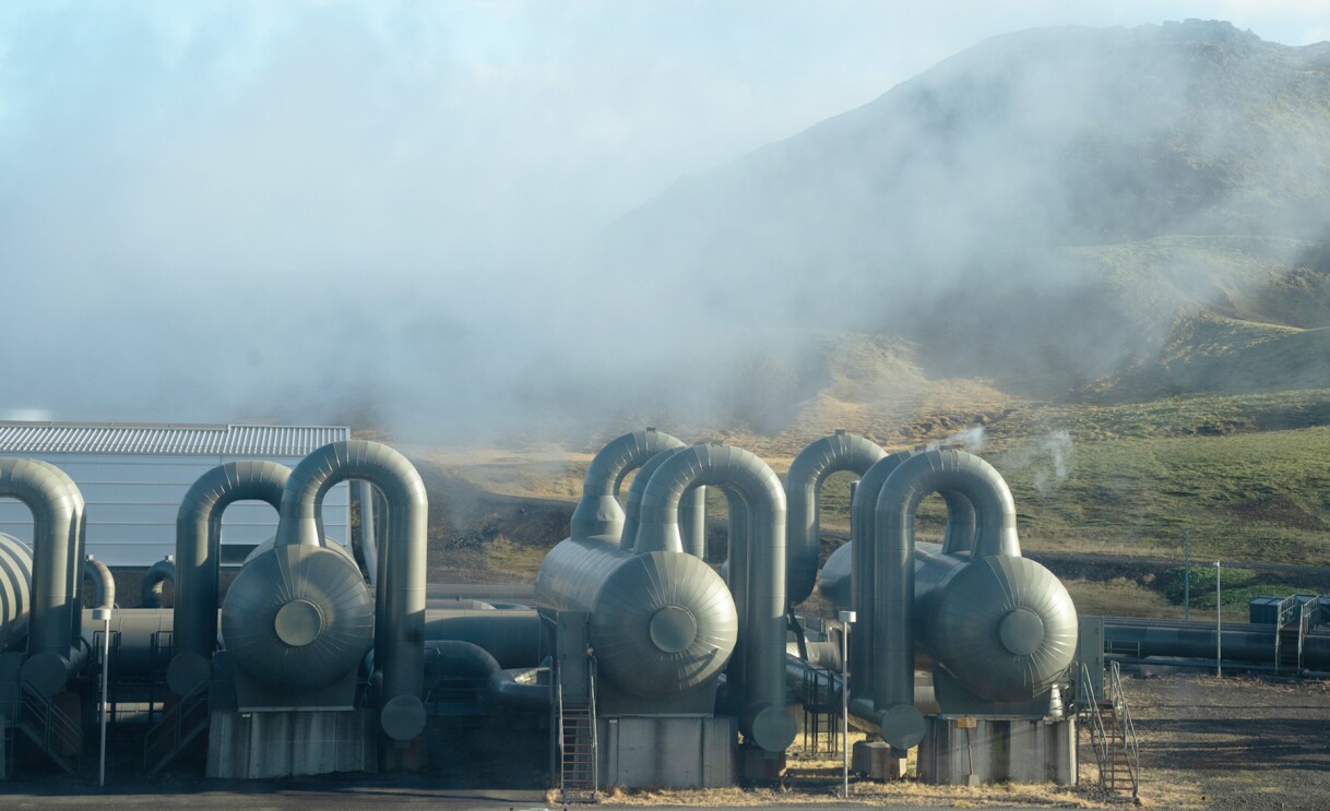 An image of geothermal plants in Iceland.