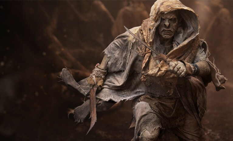 Still image of an Orc character from the new The Lord of the Rings: The Rings of Power series from Prime Video