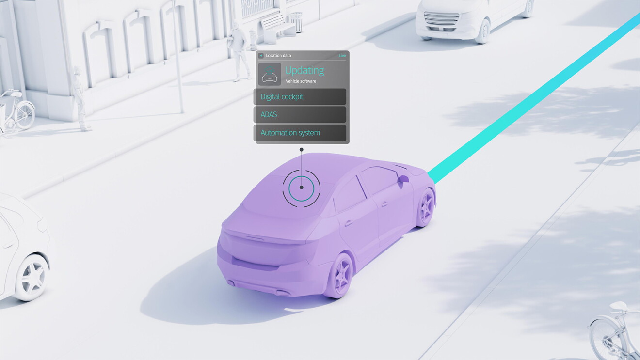 Image of a car and location information