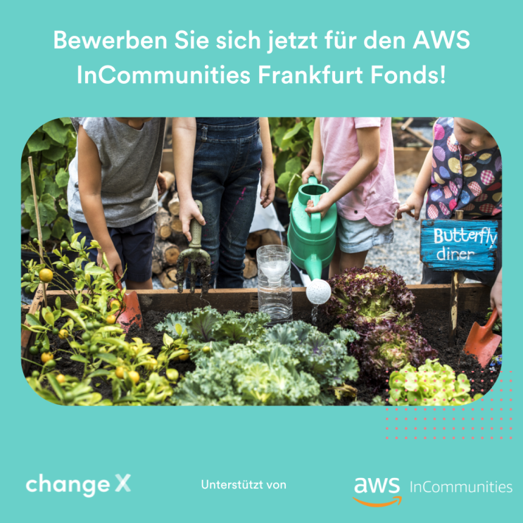 AWS InCommunities-Fonds: Social Media Grafik Aufruf Frankfurt.