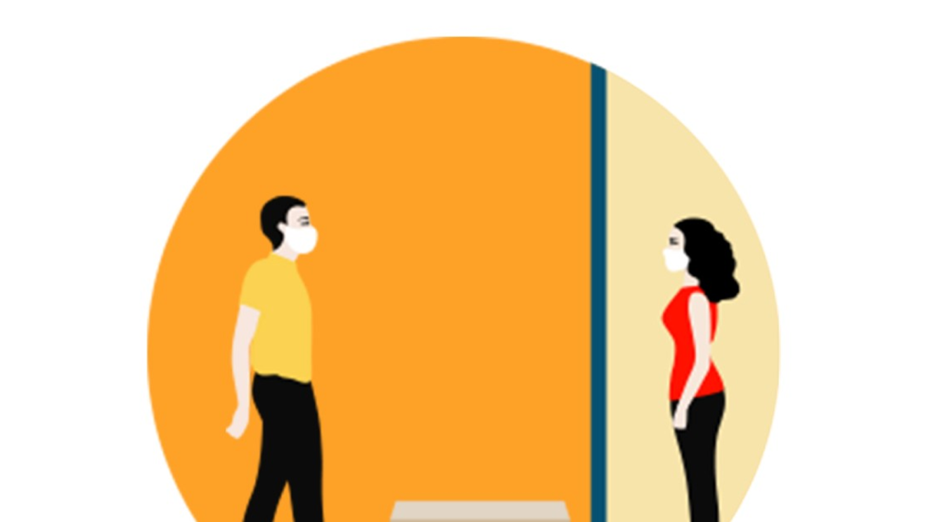 Social distance grpahic Amazon India