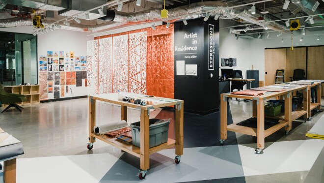 住校艺术家工作室的照片。