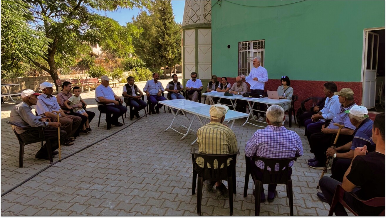 Turkish Community meeting outside to discuss Amazon's support of the United Nations Development Programme (UNDP)