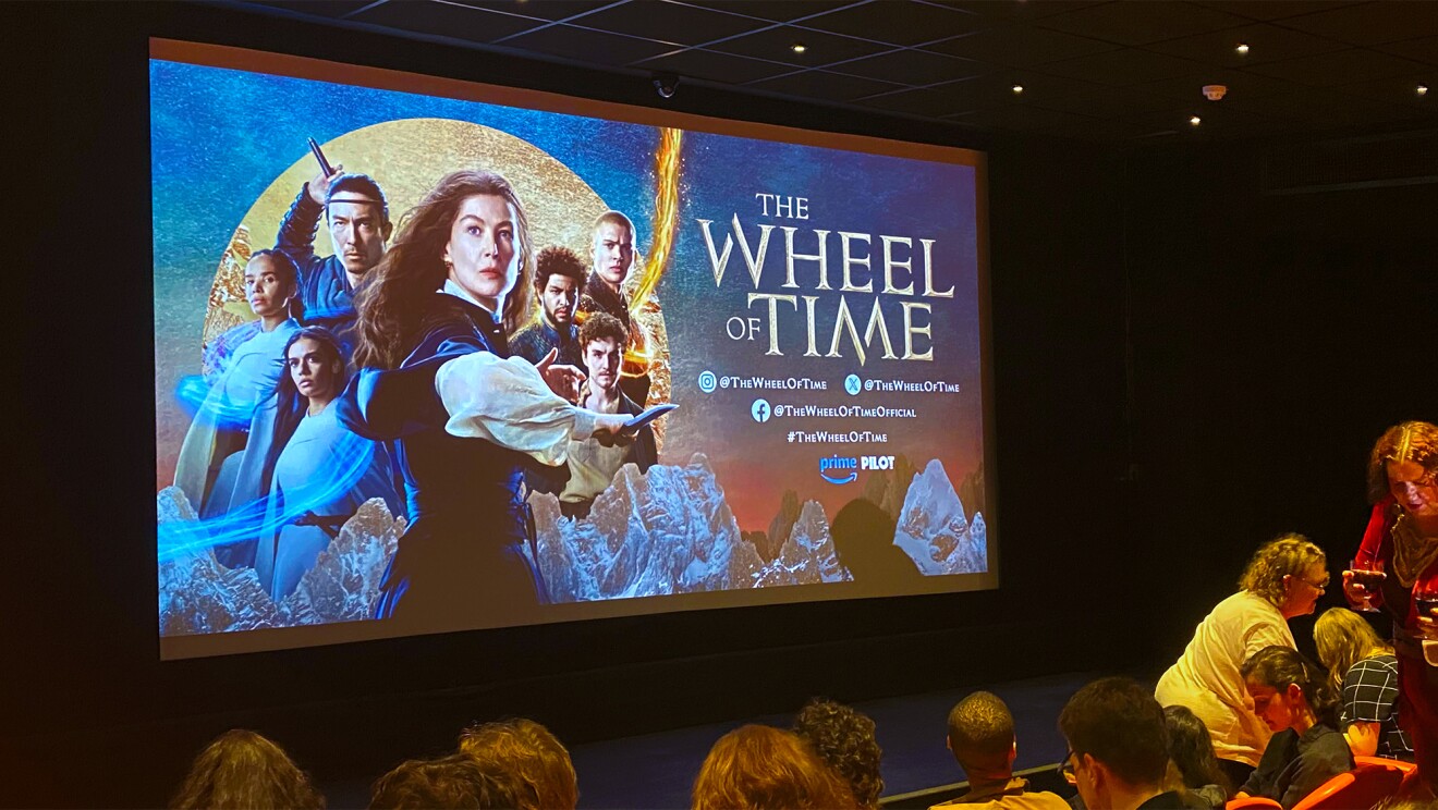 A wide screen showing the key art from The Wheel of Time 