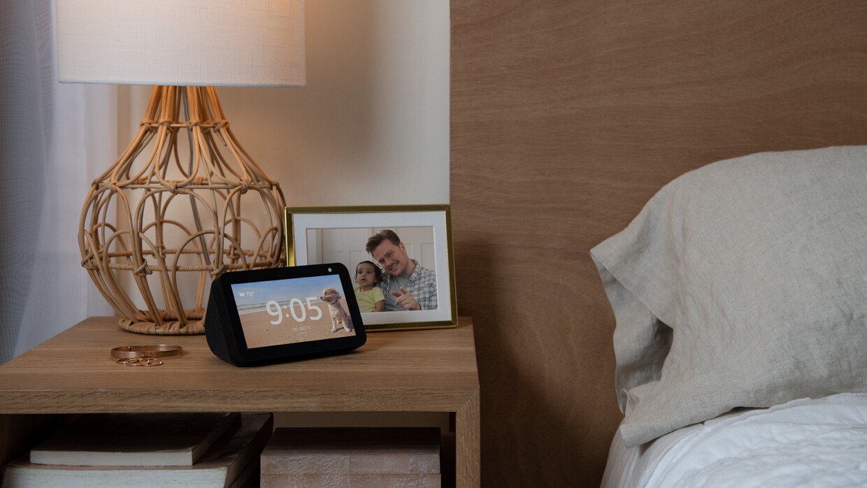 Amazon Echo device in a home.