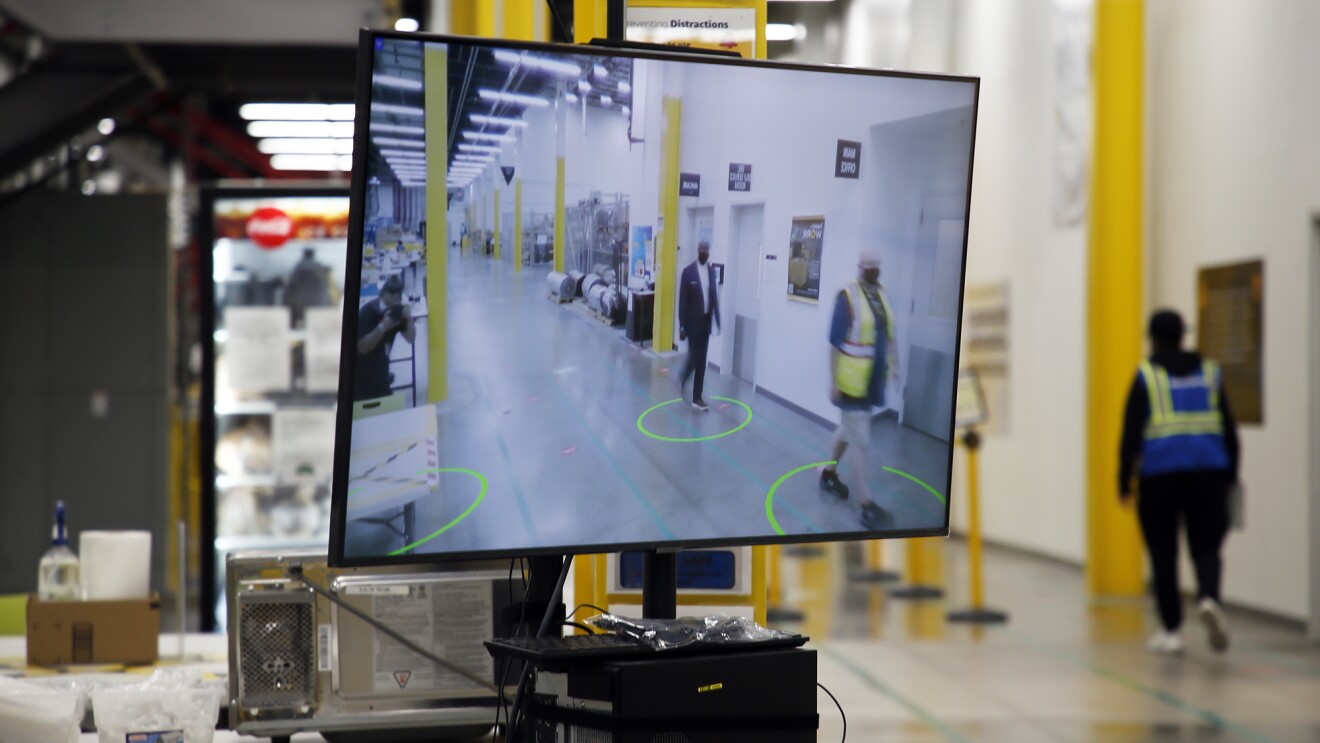 Amazon VP of HR in operations, Ofori Agboka visits a fulfillment center near Detroit to show safety measures taken by the company during the pandemic