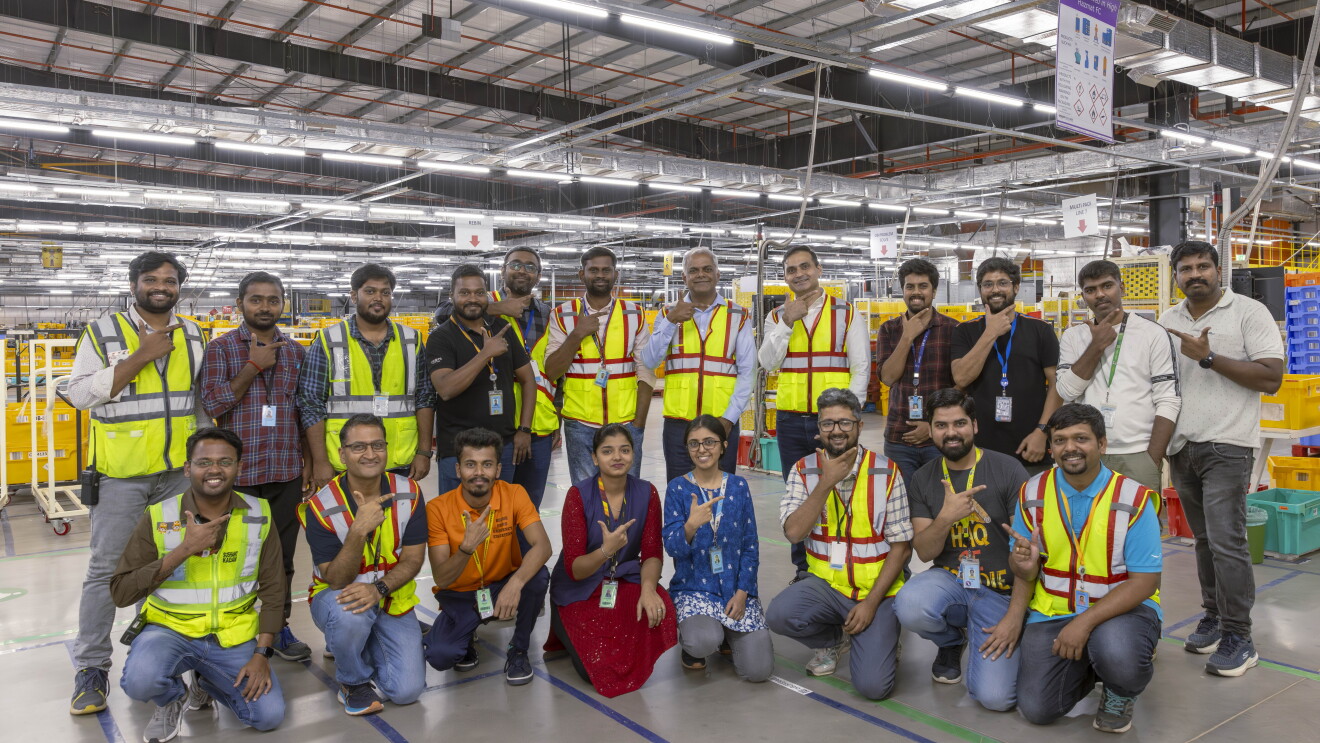 Manish Tiwary at Amazon Fulfillment Centre
