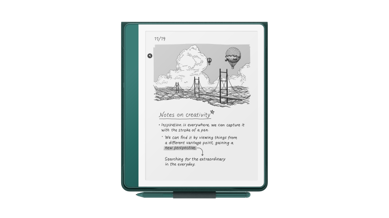 Handwritten notes on a Kindle Scribe.