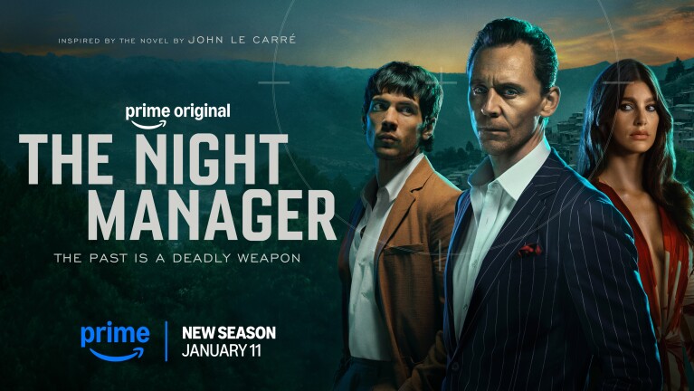 Promotional poster for Prime Original series 'The Night Manager': the past is a deadly weapon