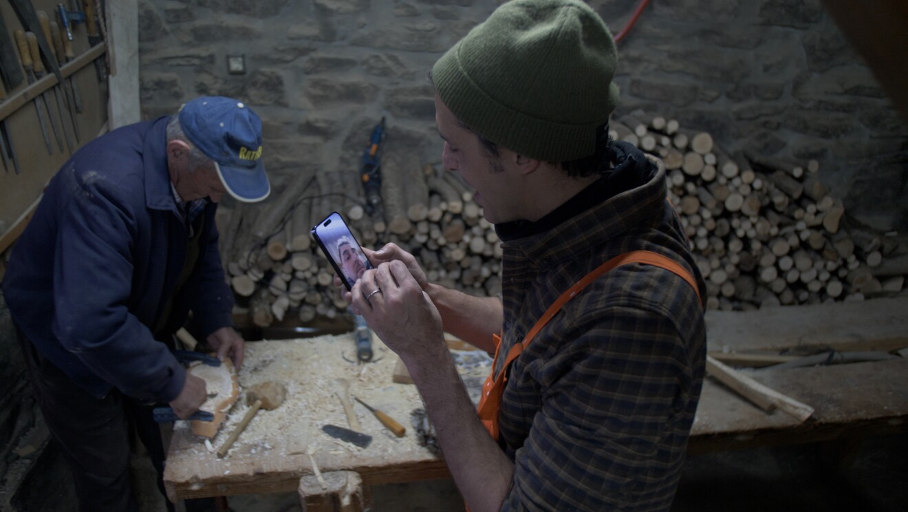 Andreu Carulla en Gistaín preparando el proyecto Diseñando la repoblación.