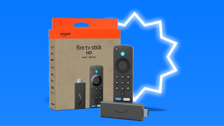 Prime Day 2025 Fire TV Stick 4K MAX auf blauem Hintergrund 
