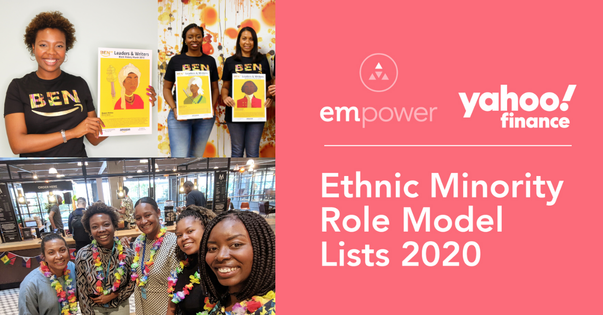 A selfie of Amazon employees from the Black Employee Network