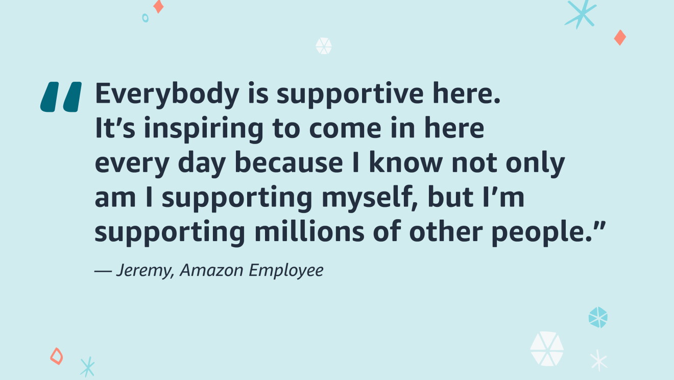 An image showing an employee quote.