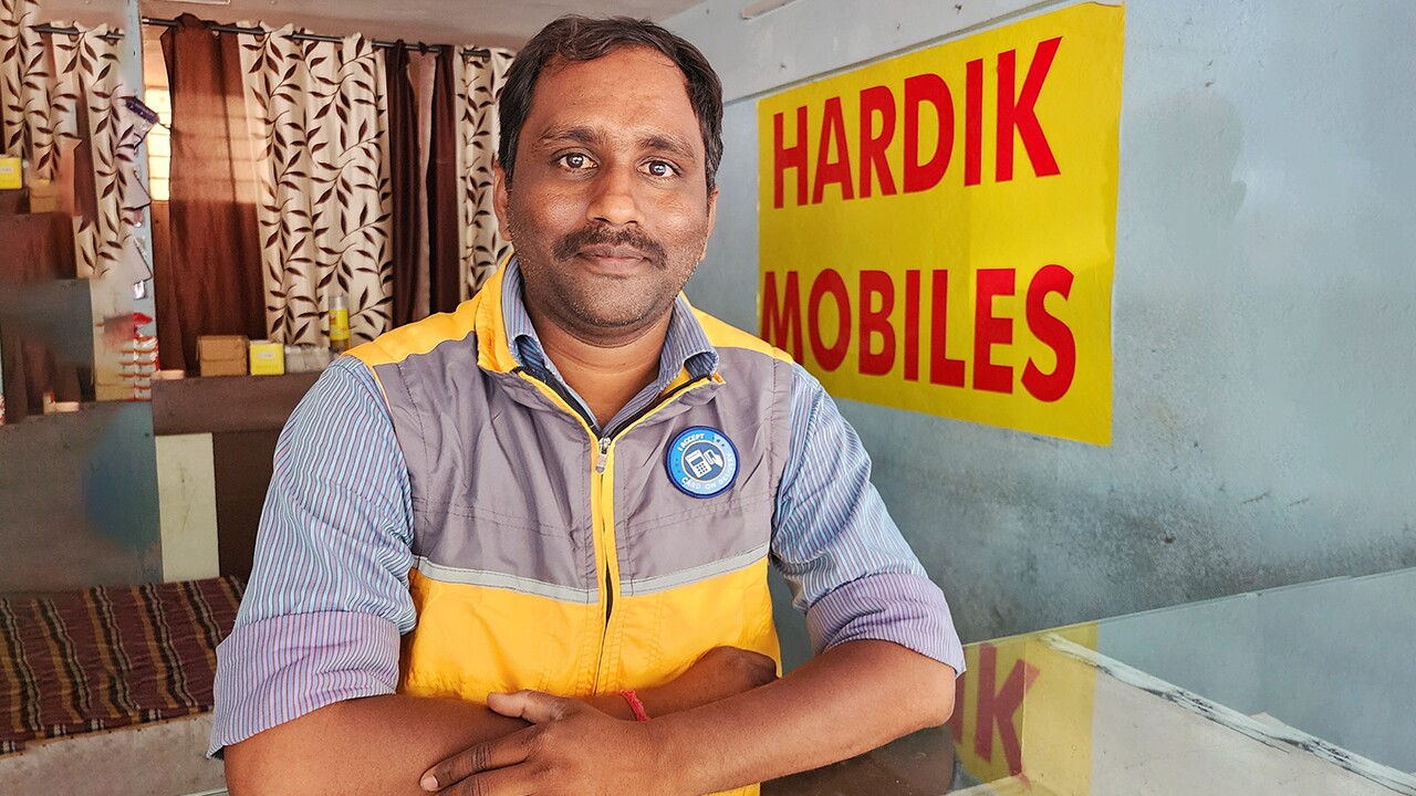 Amazon's 'I Have Space' partner Naresh Thotla at his mobile store