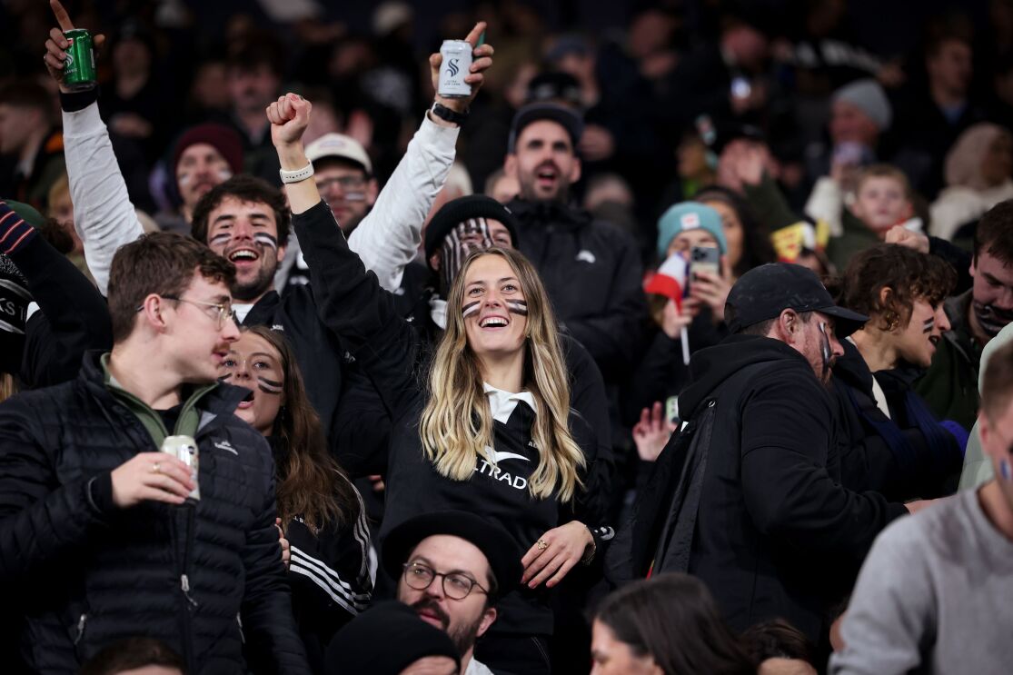 New Zealand Rugby fans in stadium