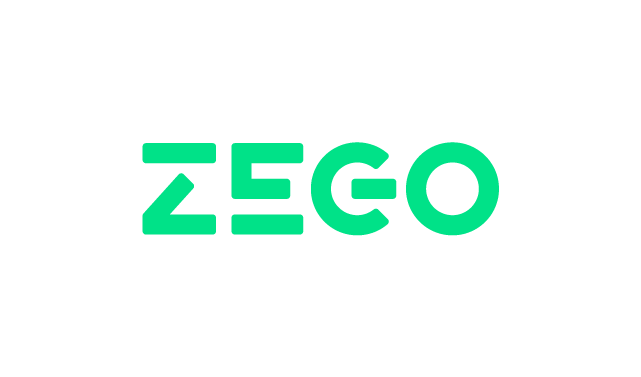 Zego company logo in green and white