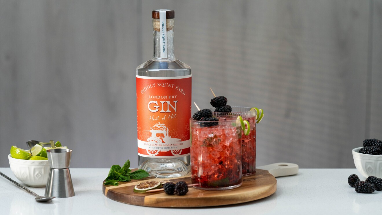 Diddly Squat Farm shop bottle of gin