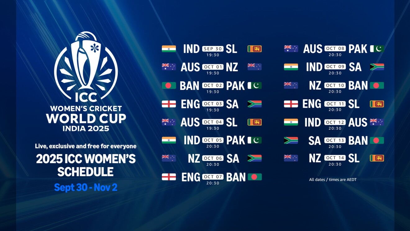 ICC Women's Cricket World Cup 2025 schedule