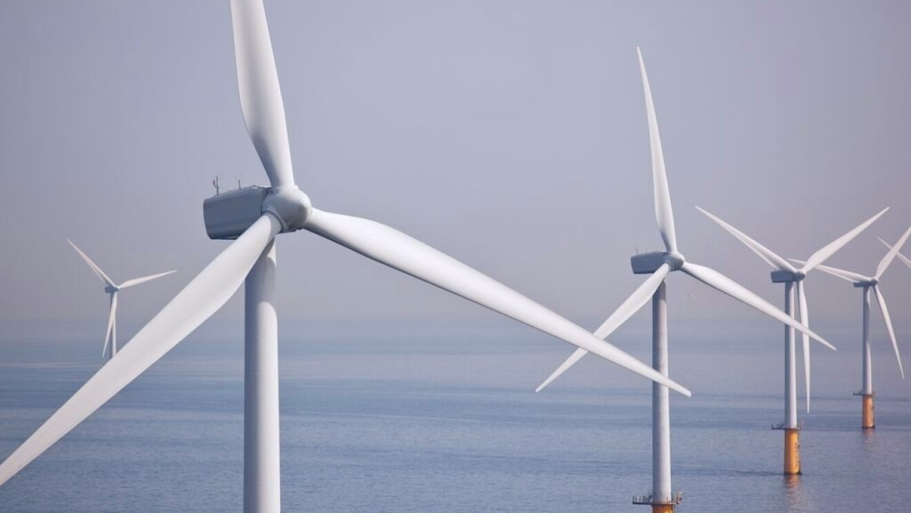 Photo of Amazon-Shell HKN Offshore Wind Project wind turbines at sea