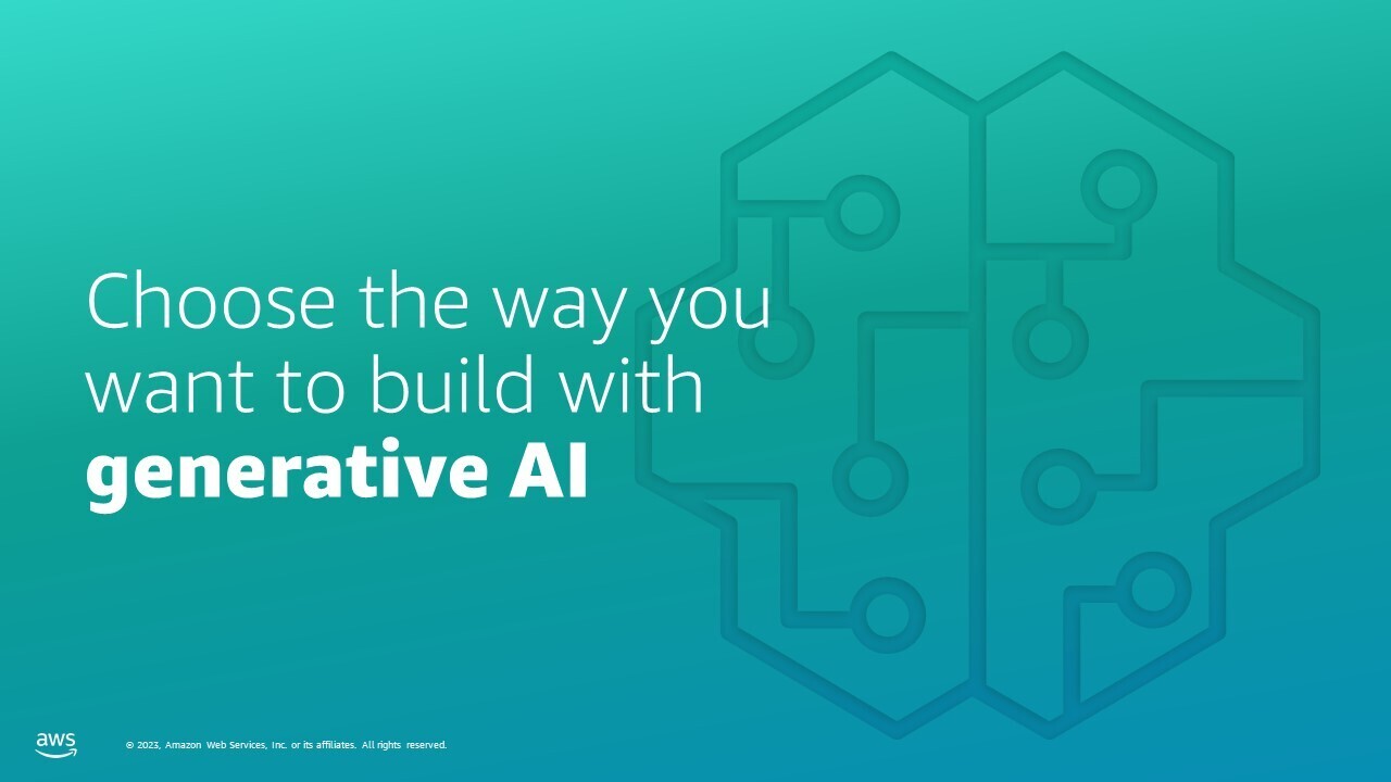 An illustration that states, "Choose the way you want to build with generative AI."