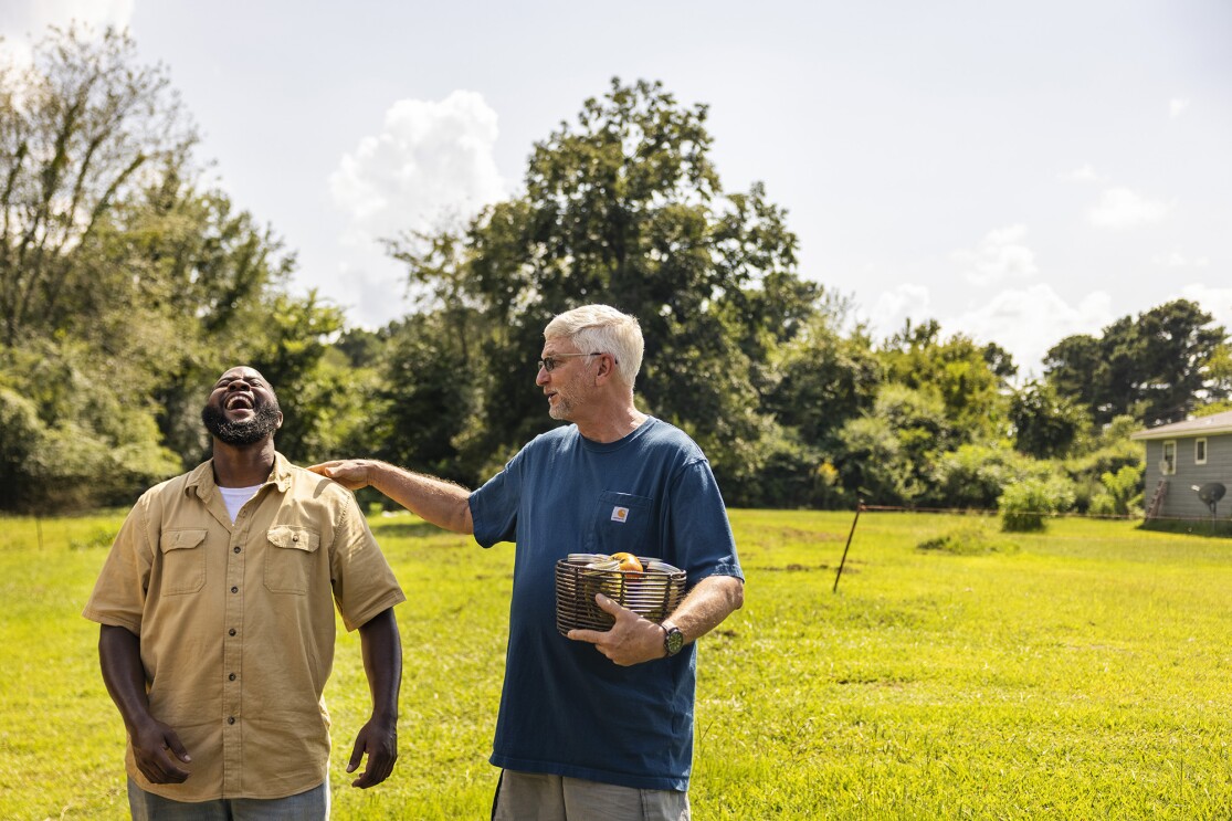 Juwan Page, a man who works at Amazon and also runs his family's multi-generational farm in Mississippi