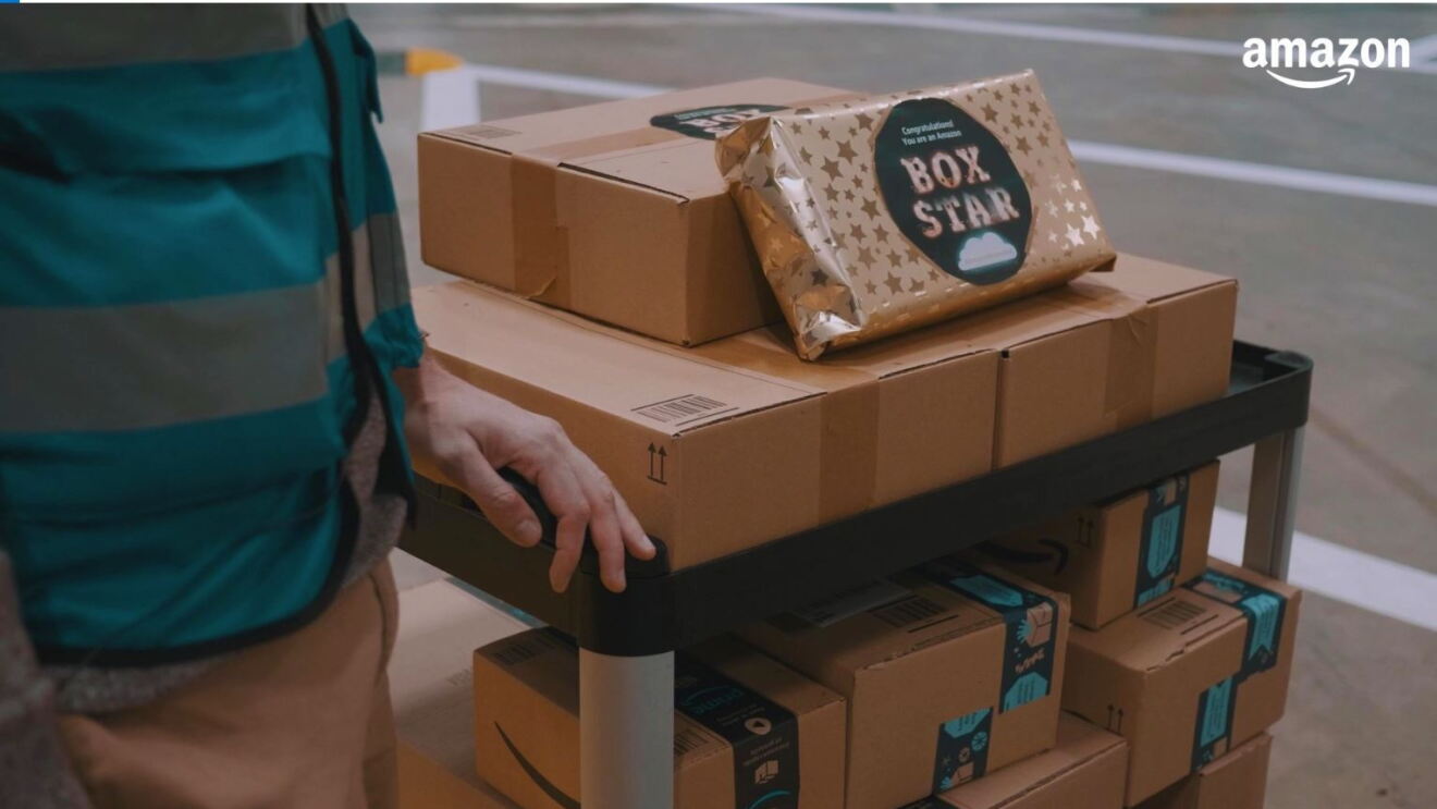 Päckchen mit Box-Star-Aufkleber