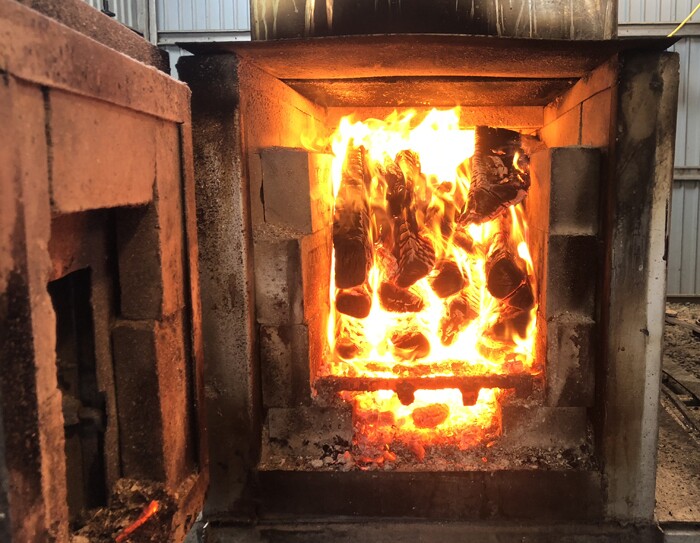 手作りの薪ボイラー