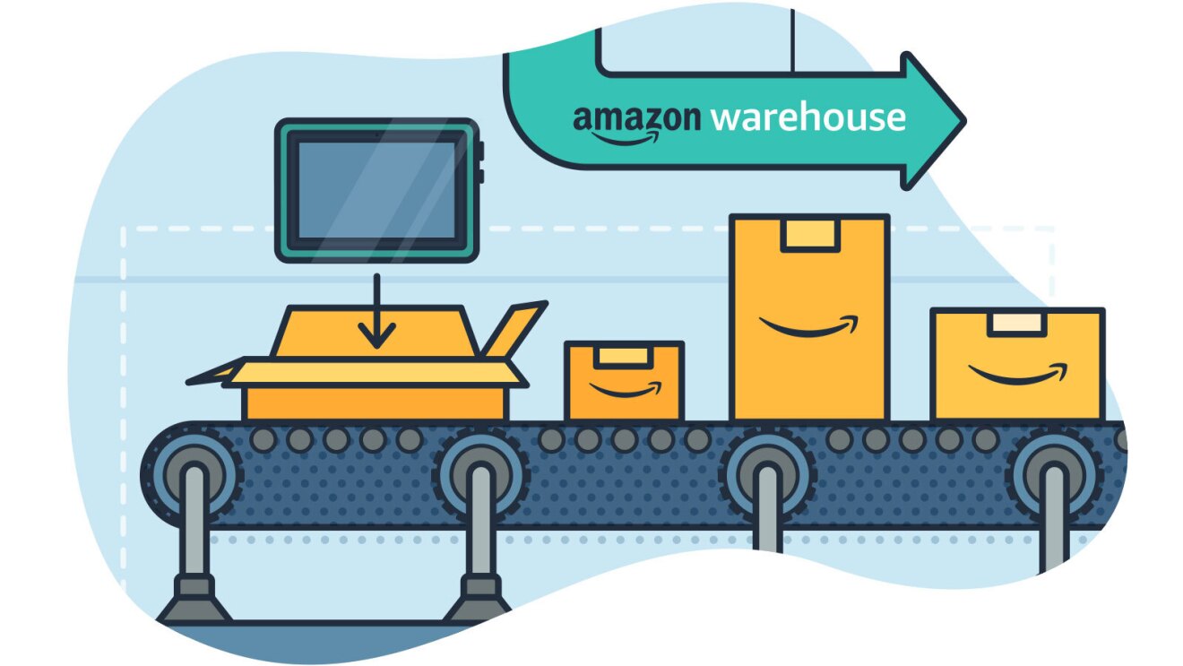 An illustration that demonstrates Amazon's Trade-In process.