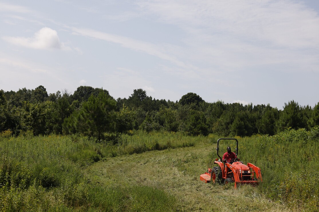Juwan Page, a man who works at Amazon and also runs his family's multi-generational farm in Mississippi